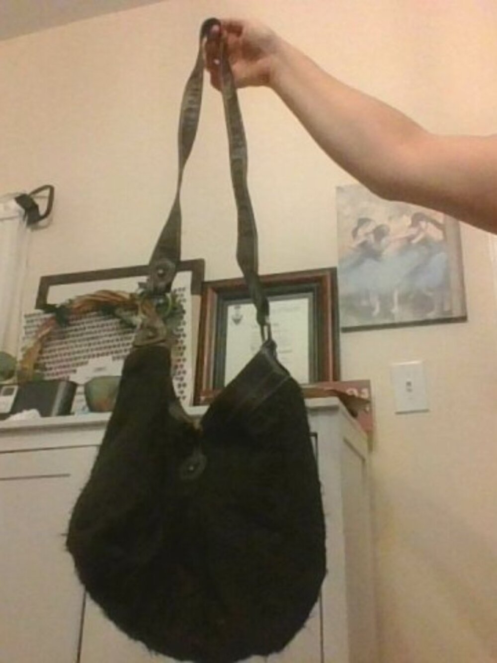 OLD NAVY Shoulder bag brown knit material long shoulder strap casual style